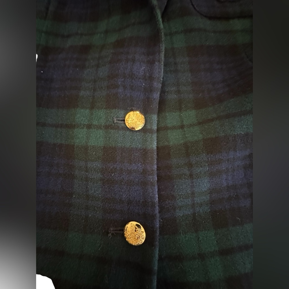 Lauren Ralph Lauren Blackwatch Plaid Wool Cashmere Blazer 18W Equestrian Jacket - Picture 12 of 15